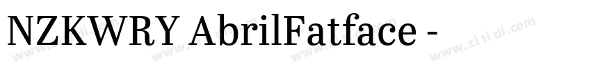 NZKWRY AbrilFatface 字体转换